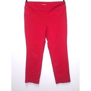 Dalia Ankle Pants Sz 4 RED pull-on cropped Slacks/Dress pants straight STRETCH